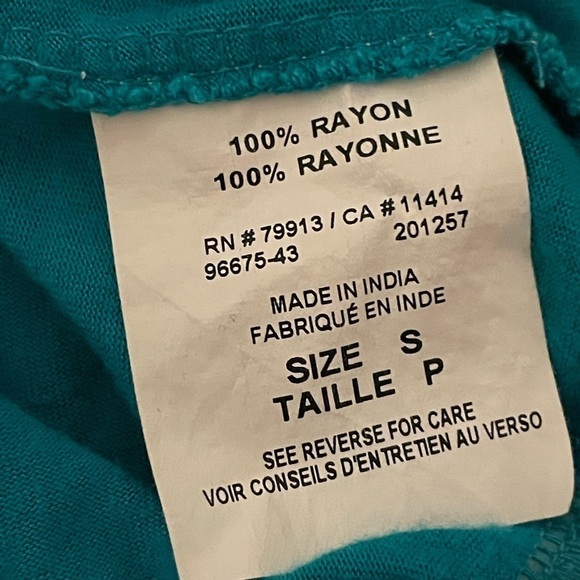 Motherhood Maternity Teal Rayon Tee - Picture 4 of 4